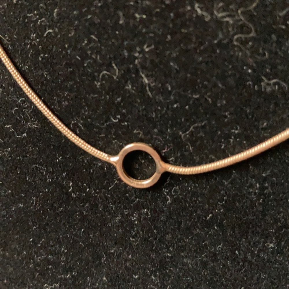 Gold Circle ⭕️ necklace - Picture 2 of 5
